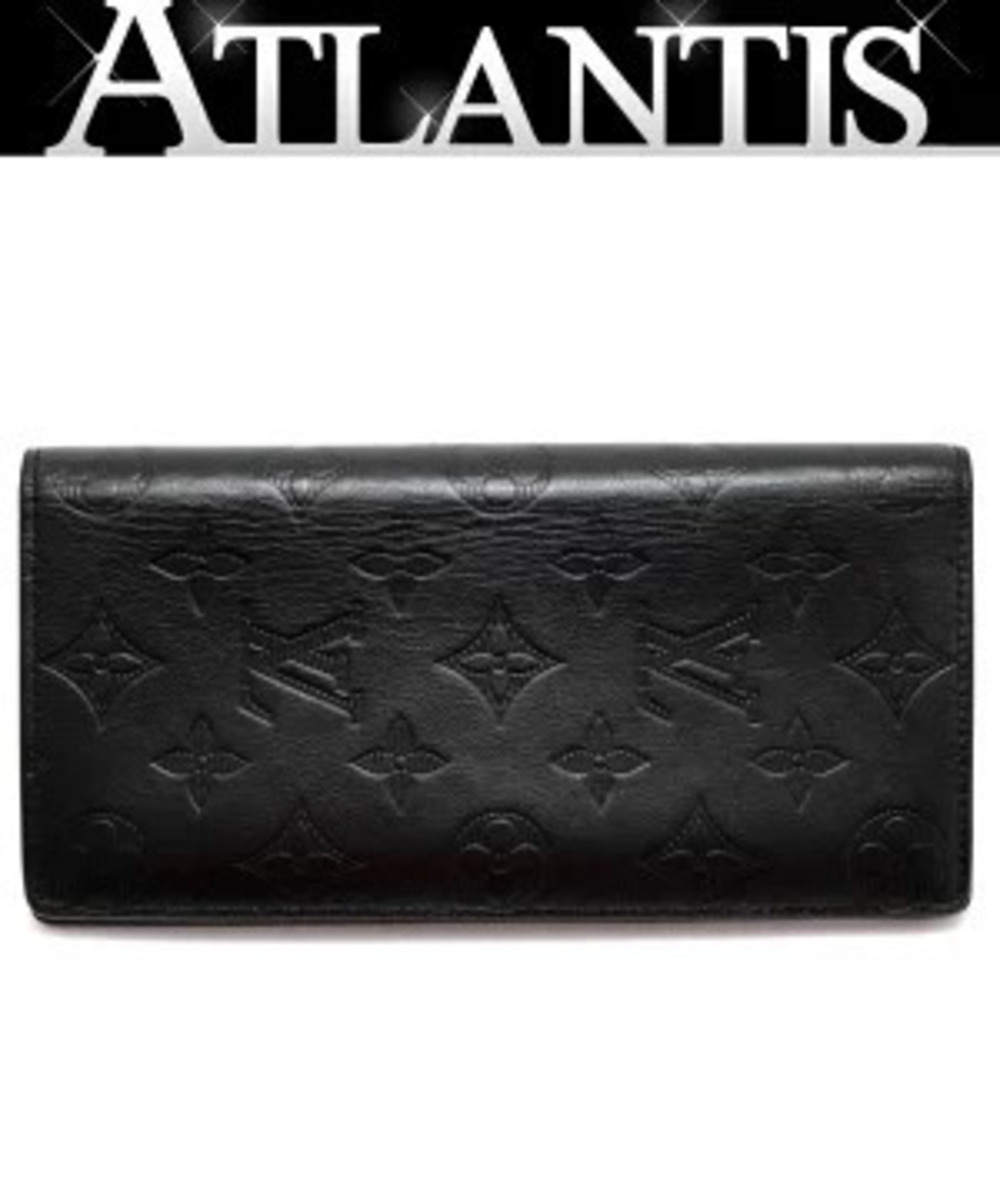 Louis Vuitton Portefeuille Brazza Bi fold Long Wallet Monogram Shadow Black